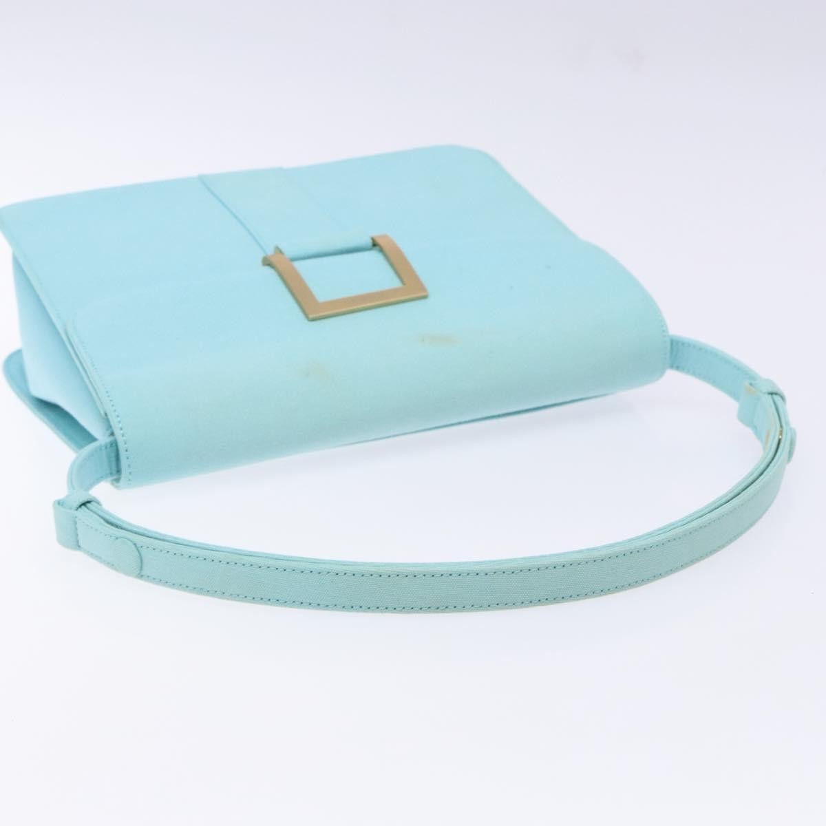 Saint Laurent Vintage Shoulder Bag Canvas Blue Canvas Shoulder Bag Bag (Pre-Owned)