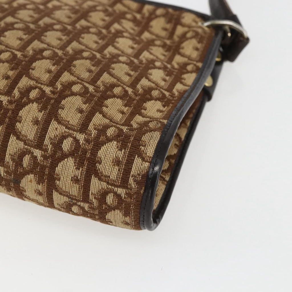 Christian Dior Vintage Cd Trotter Shoulder Bag Canvas Beige Canvas Shoulder Bag Bag (Pre-Owned)