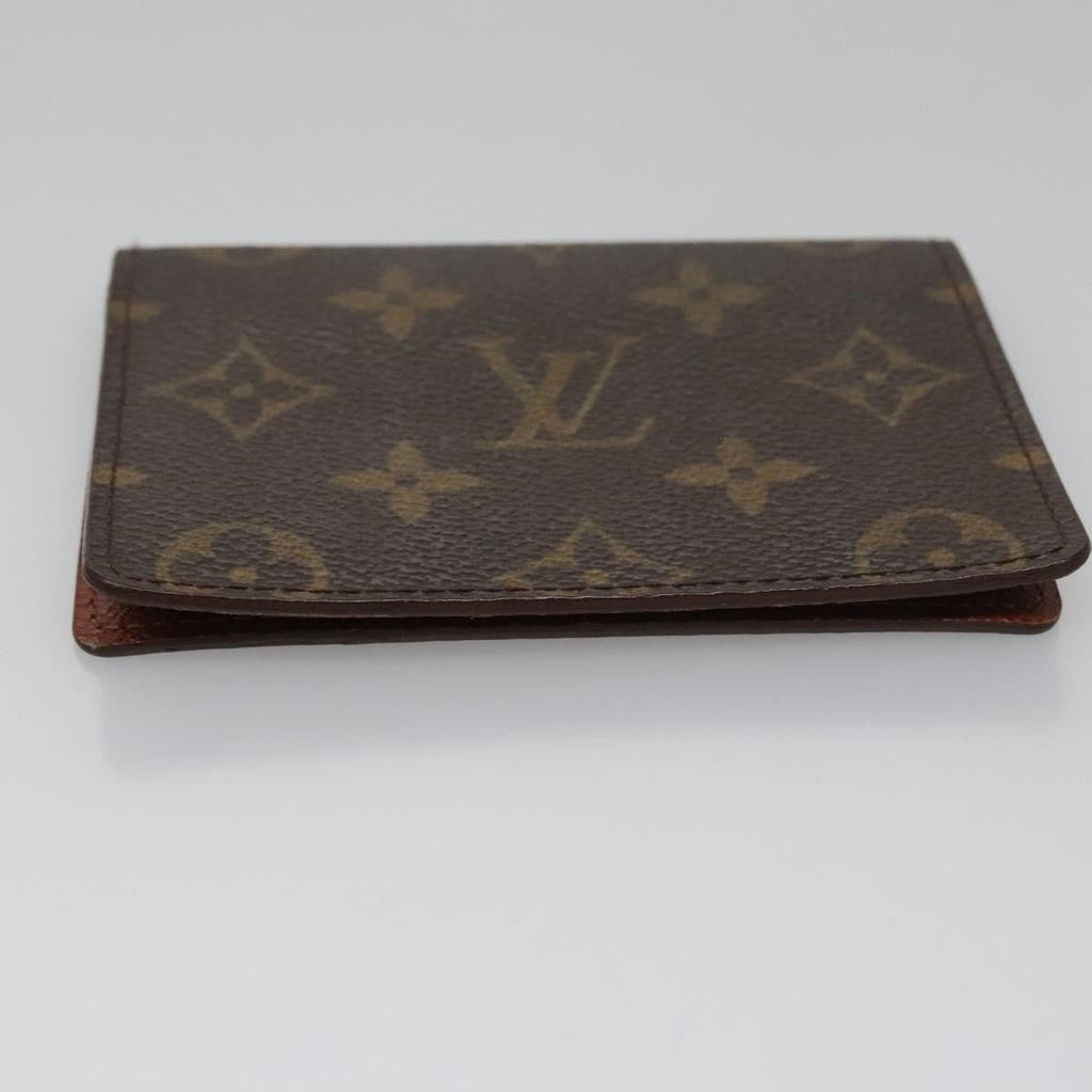 Louis Vuitton Vertical Id Card Holder Canvas Brown Canvas Card Holders Accessory