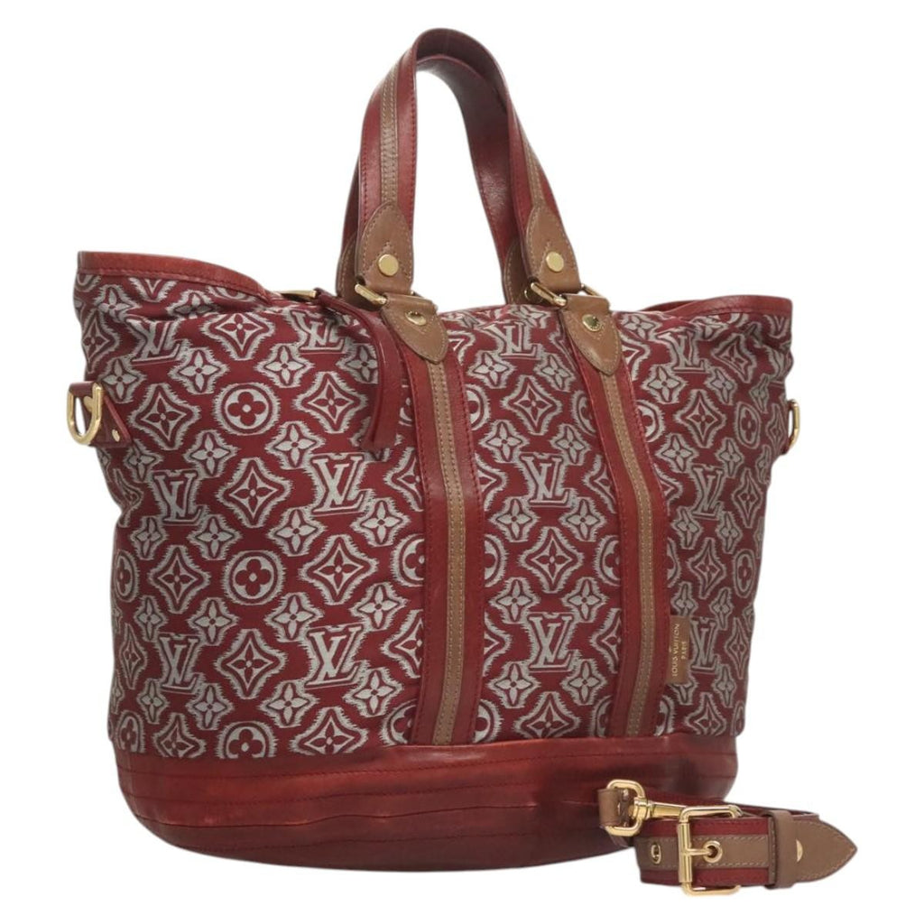 Louis Vuitton Aviator Handbag Limited Edition Monogram Jacquard Burgundy Canvas Handbag