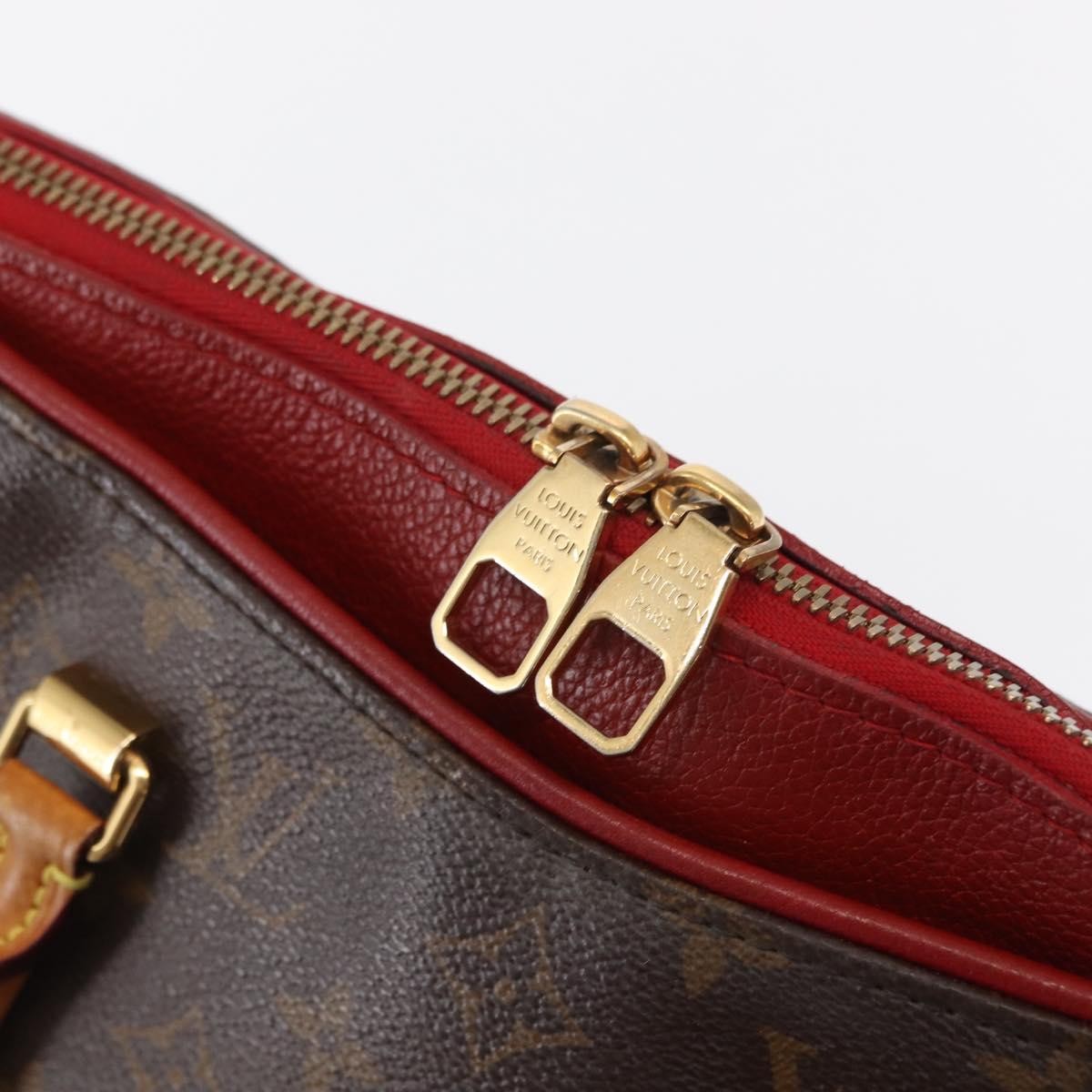 Louis Vuitton Pallas Tote Monogram Canvas With Leather Brown Canvas Tote Bag