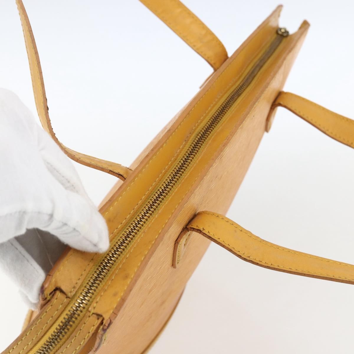 Louis Vuitton Saint Jacques Handbag Epi Leather Yellow Leather Handbag