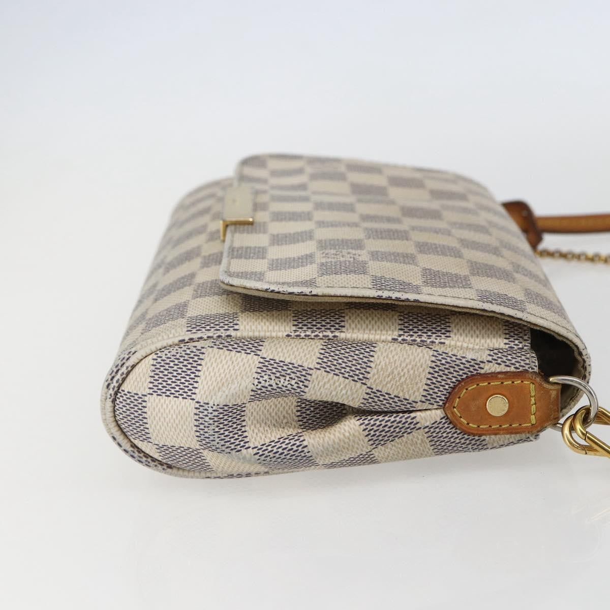 Louis Vuitton Favorite Handbag Damier White Canvas Clutche & Pouche Bag