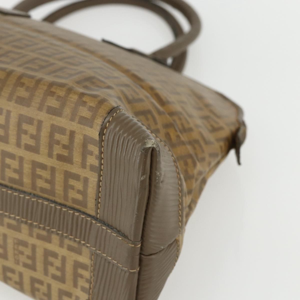Fendi Zucchino Canvas Brown Canvas Handbag