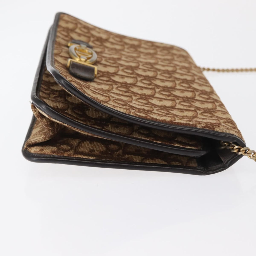 Christian Dior Vintage Trotter Shoulder Bag Canvas Beige Canvas Shoulder Bag Bag (Pre-Owned)