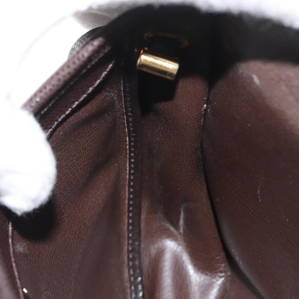 Christian Dior Vintage Cd Logo Shoulder Bag Leather Brown Leather Shoulder Bag Bag (Pre-Owned)