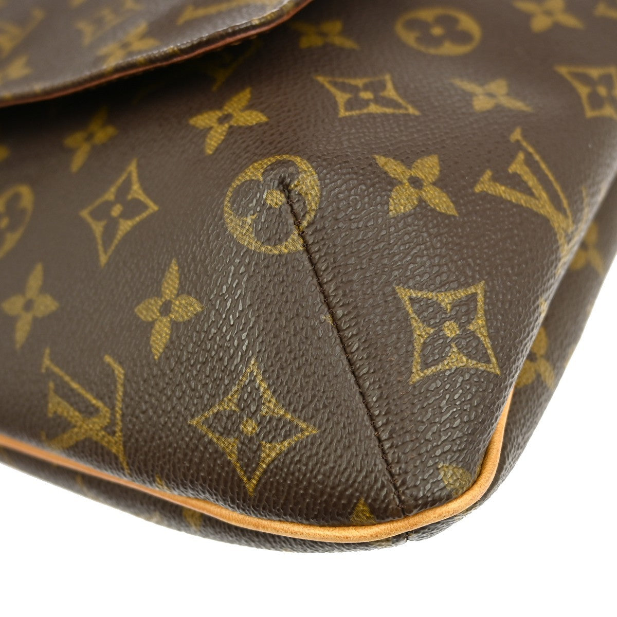Louis Vuitton Musette Handbag Monogram Canvas Brown Canvas Shoulder Bag