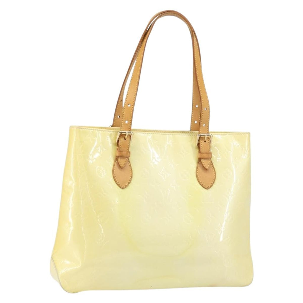 Louis Vuitton Brentwood Handbag Monogram Vernis Yellow Patent_Leather Tote Bag