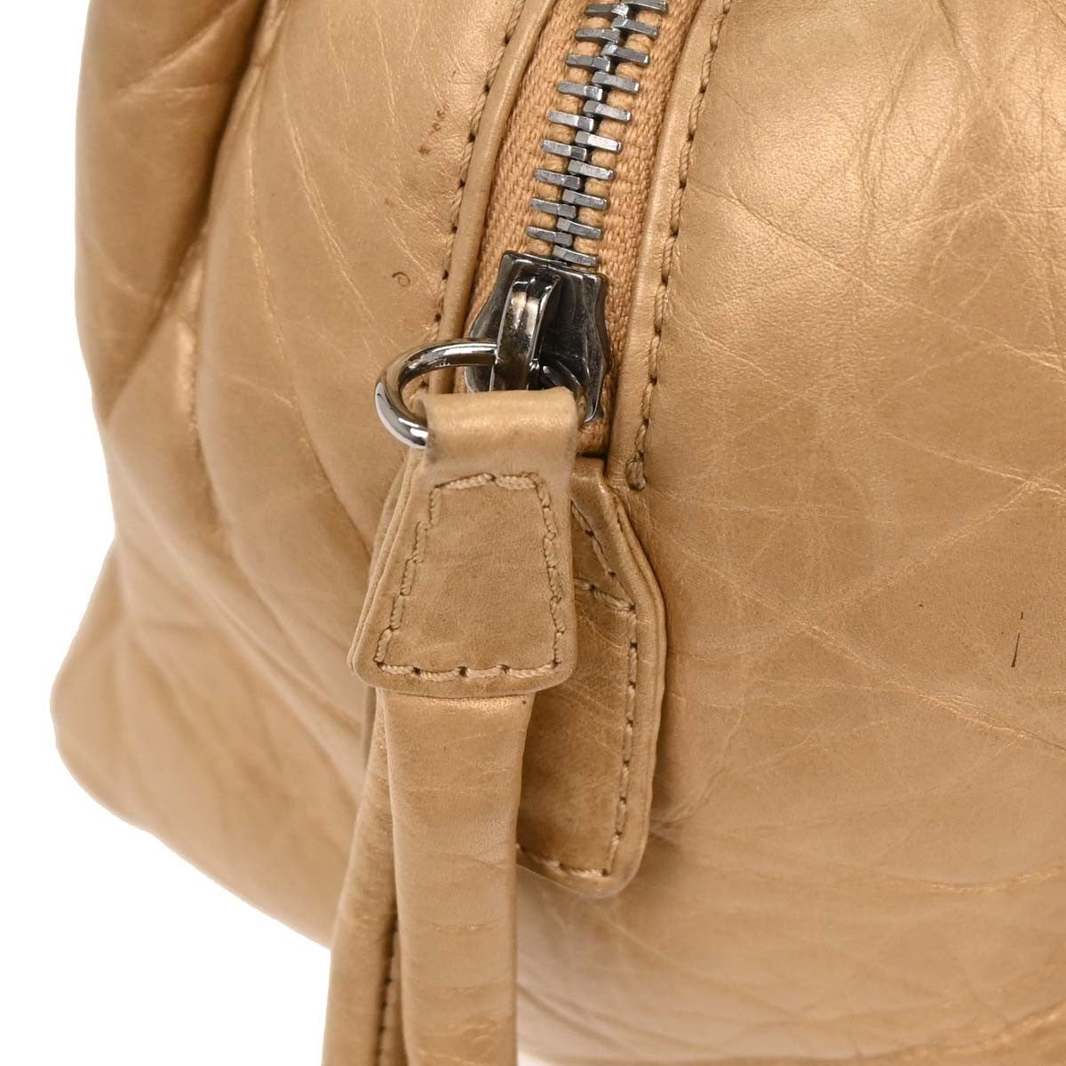 Chanel Lady Braid Flap Tote Quilted Distressed Lambskin Gold Leather Handbag