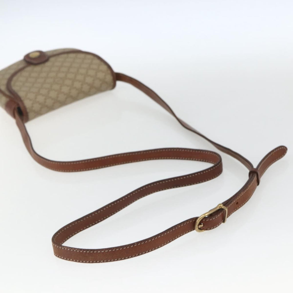 Celine Vintage Macadam Shoulder Bag Canvas And Leather Beige Pvc Shoulder Bag Bag