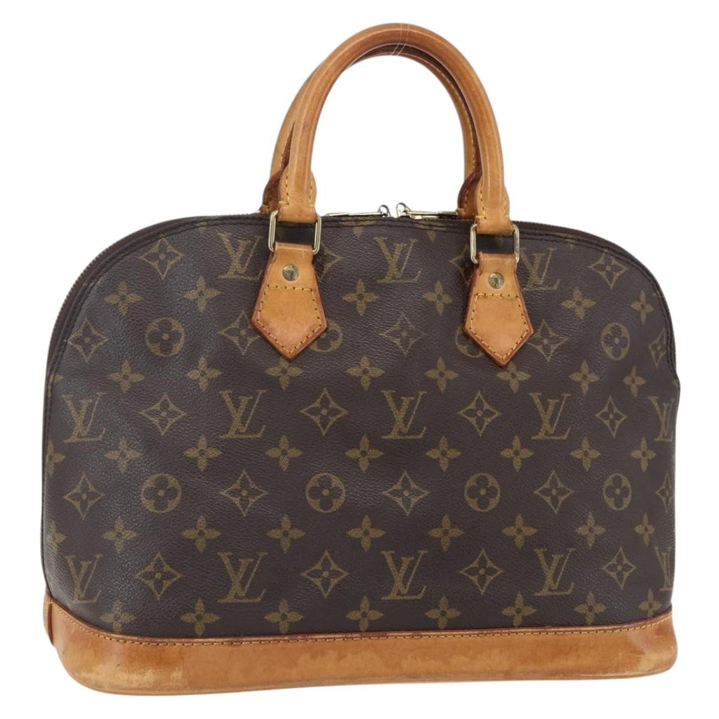 Louis Vuitton Vintage Alma Handbag Monogram Canvas Brown Canvas Handbag
