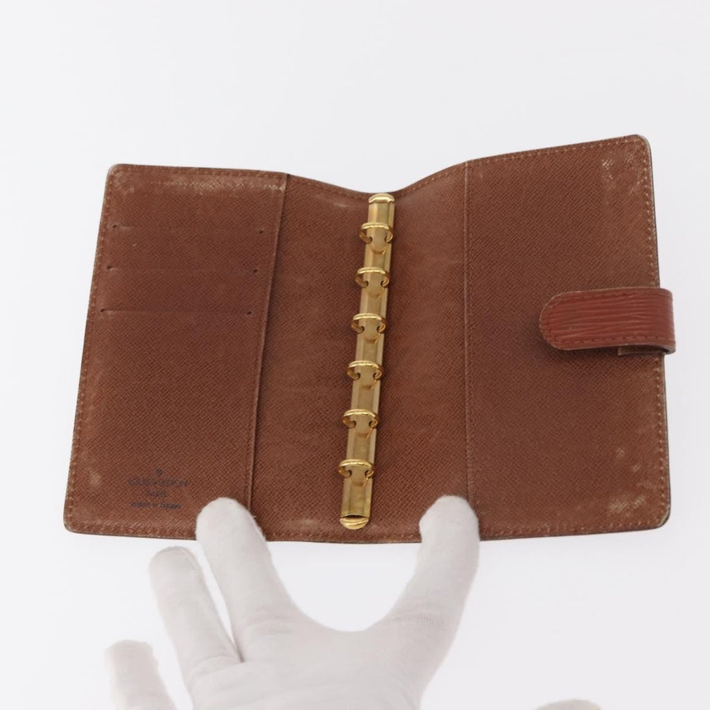 Louis Vuitton Agenda Cover Epi Leather Brown Leather Wallets Accessory