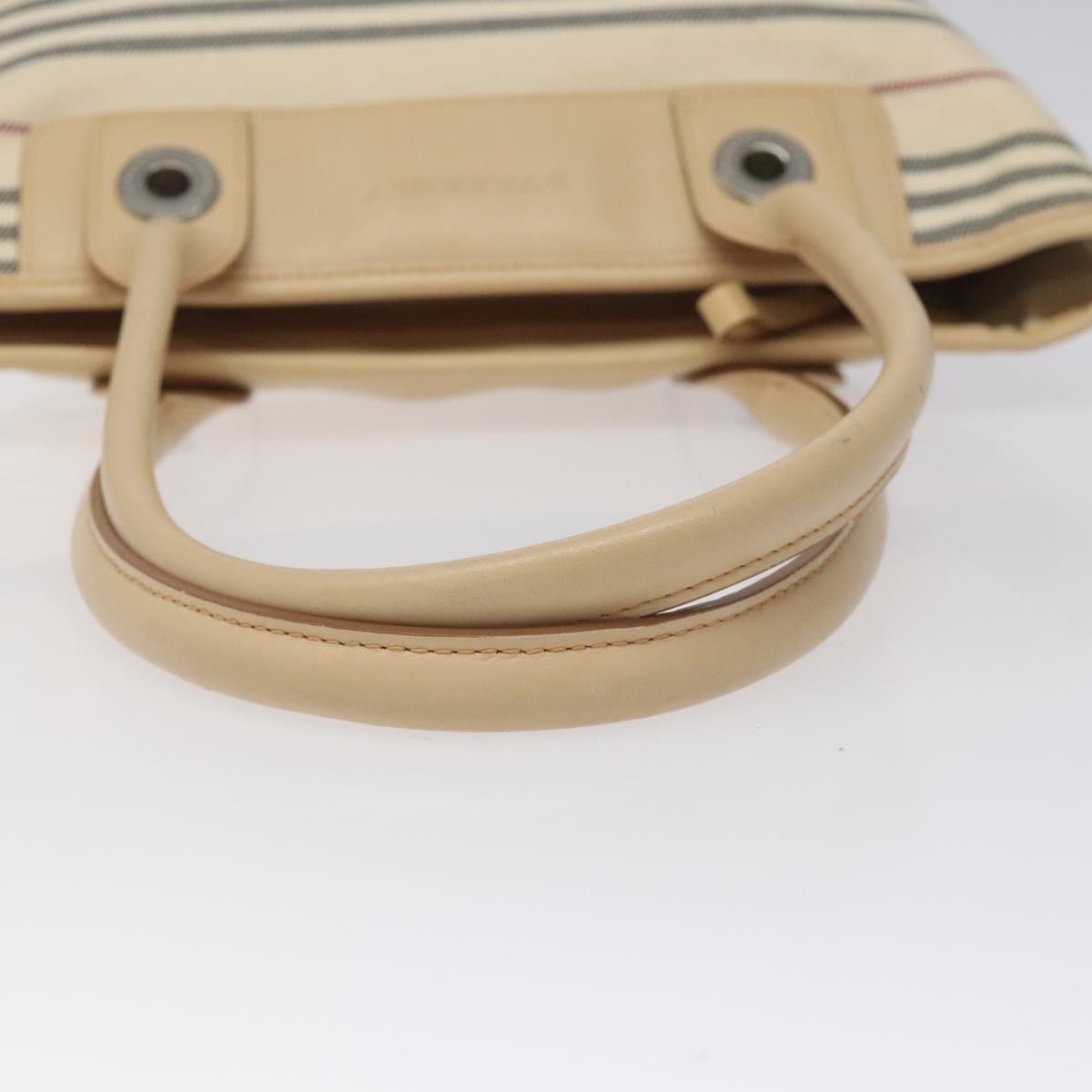 Burberry Nova Check Tote Canvas And Leather Beige Canvas Tote Bag