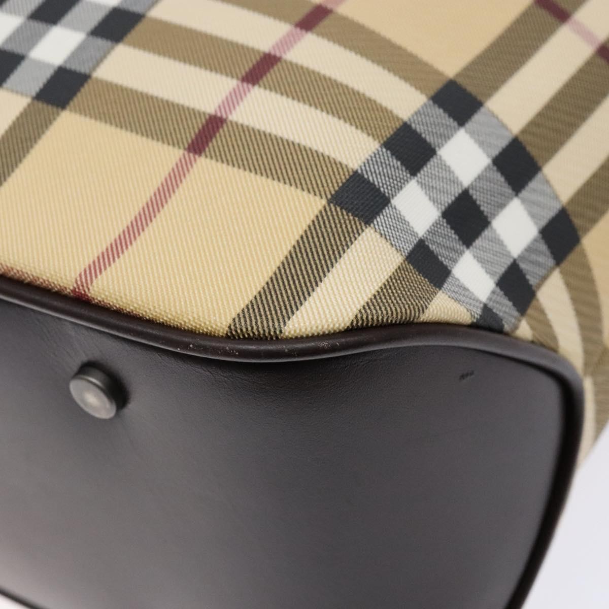 Burberry Vintage Tote Vintage Check Coated Canvas Beige Canvas Tote Bag