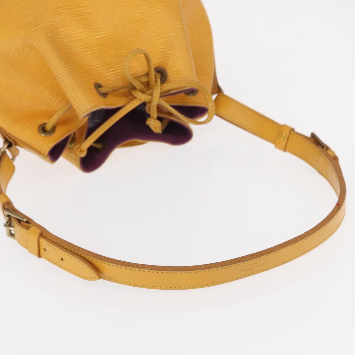 Louis Vuitton Petit Noe Handbag Epi Leather Yellow Leather Shoulder Bag