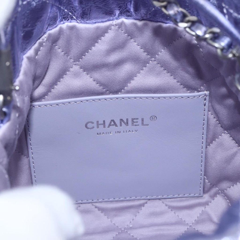 Chanel 22 Chain Hobo Quilted Calfskin Purple Leather Shoulder Bag Bag