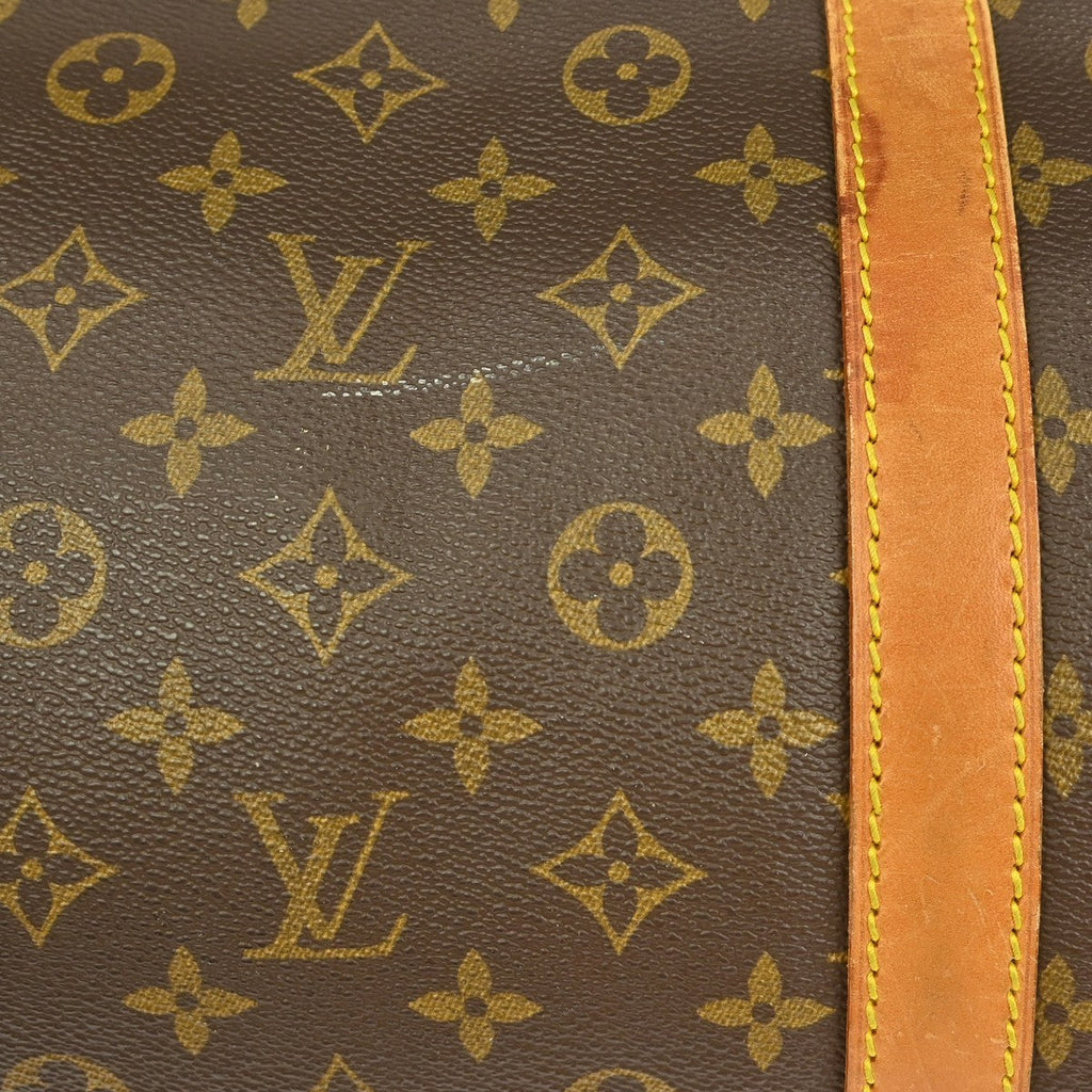 Louis Vuitton Keepall Bag Monogram Canvas Brown Canvas Travel Bag