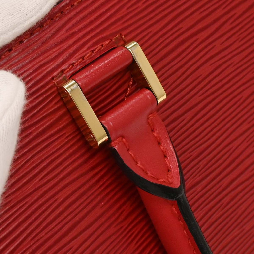 Louis Vuitton Pont Neuf Handbag Epi Leather Red Leather Handbag