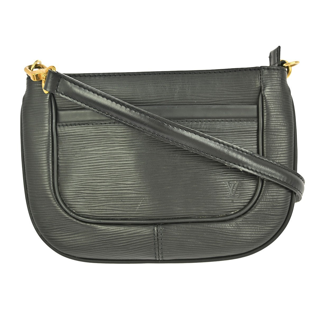 Louis Vuitton Sarvanga Handbag Epi Leather Black Leather Clutche & Pouche Bag