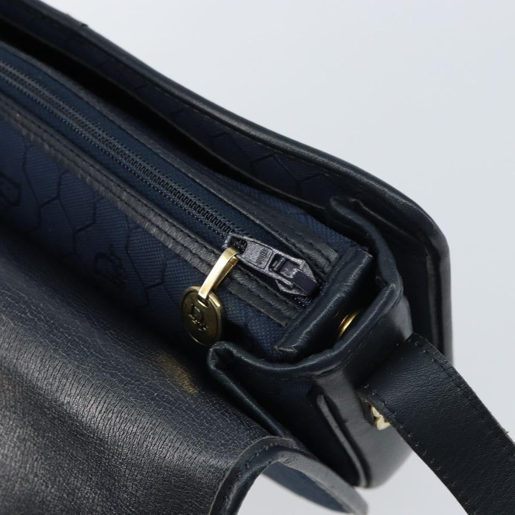 Christian Dior Vintage Honeycomb Shoulder Bag Canvas Navy Canvas Shoulder Bag Bag (Pre-Owned)