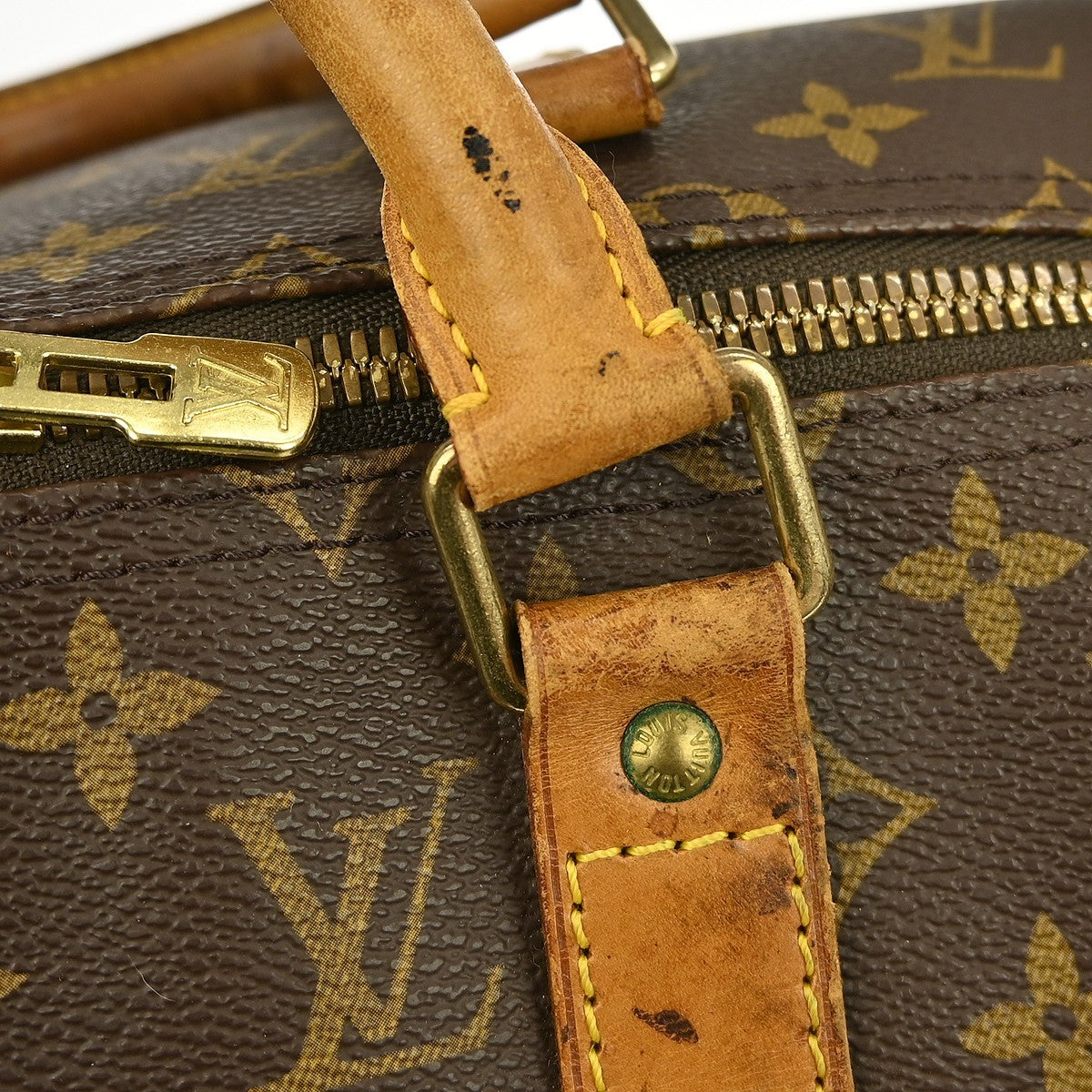 Louis Vuitton Keepall Bag Monogram Canvas Brown Canvas Travel Bag