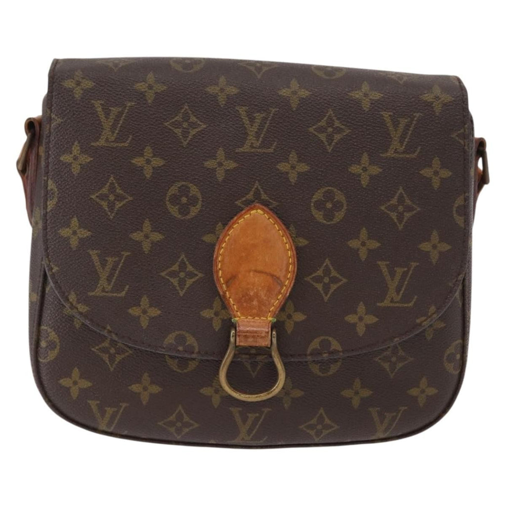 Louis Vuitton Saint Cloud Handbag Monogram Canvas Brown Canvas Shoulder Bag