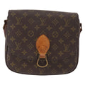 Louis Vuitton Saint Cloud Handbag Monogram Canvas Brown Canvas Shoulder Bag