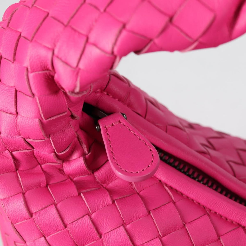 Bottega Veneta Veneta Hobo Intrecciato Nappa Pink Leather Bag