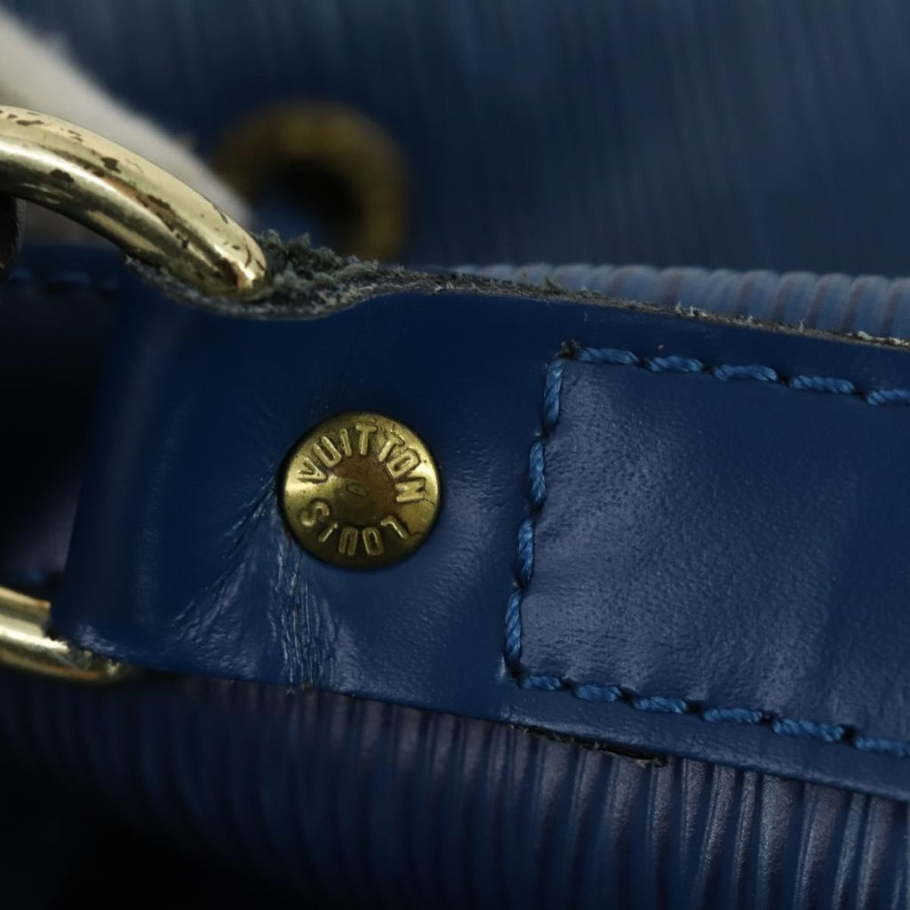 Louis Vuitton Petit Noe Handbag Epi Leather Blue Leather Shoulder Bag