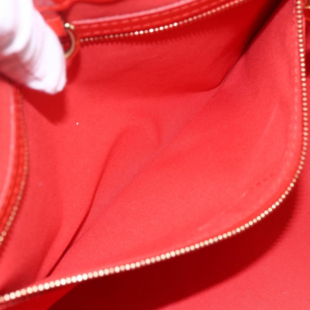 Louis Vuitton Wilshire Handbag Monogram Vernis Orange Patent_Leather Tote Bag