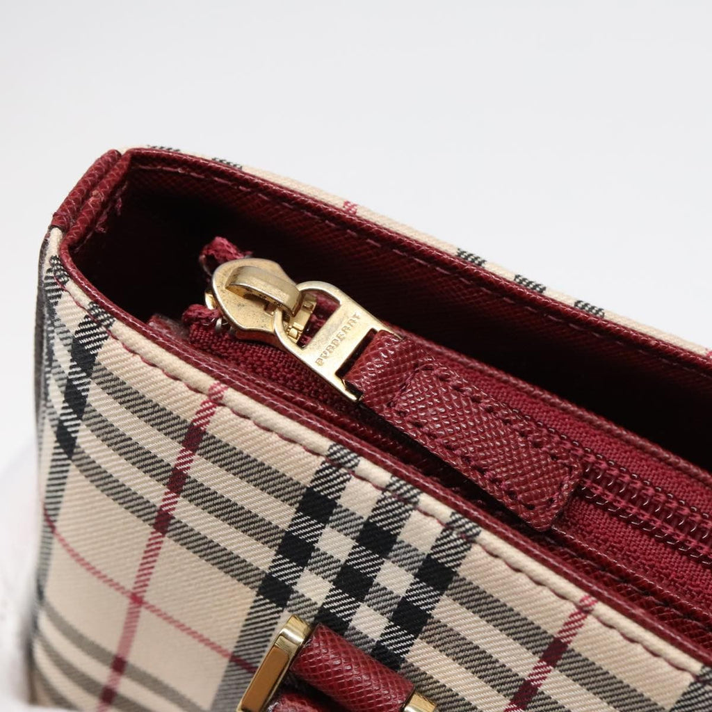 Burberry Nova Check Tote Canvas And Leather Beige Canvas Tote Bag