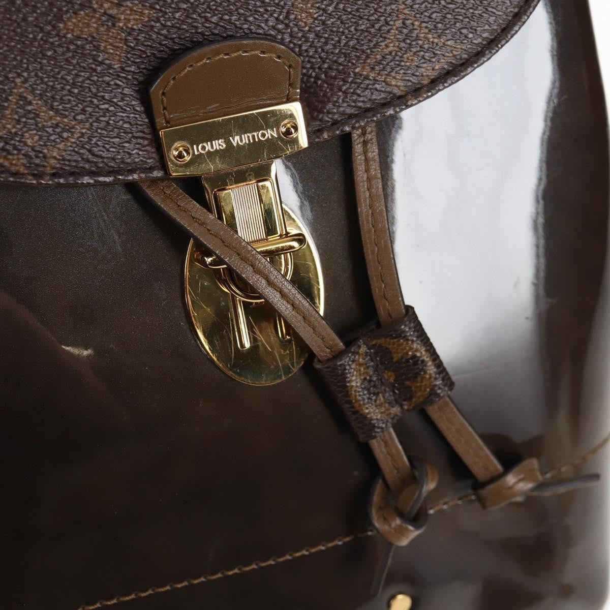 Louis Vuitton Hot Springs Backpack Vernis With Monogram Canvas Khaki Canvas Backpack Bag