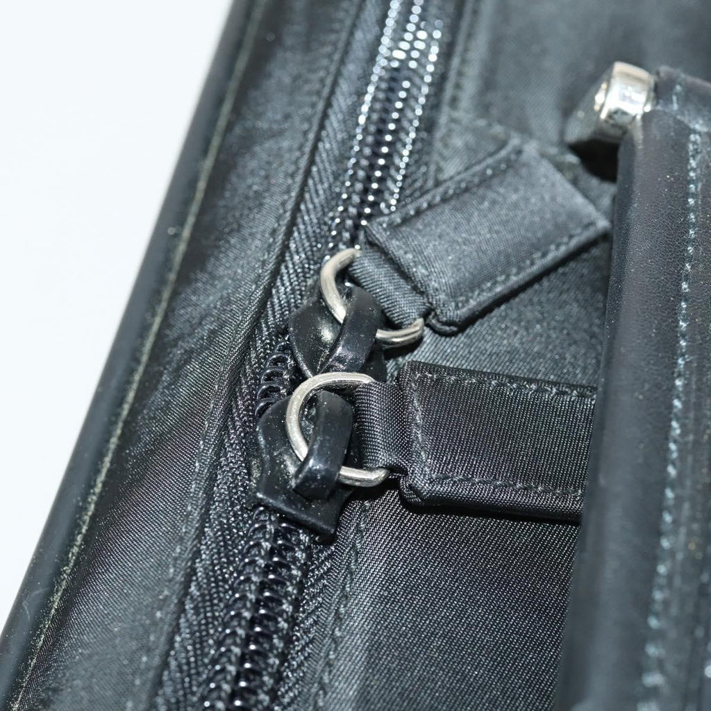 Prada Convertible Front Pocket Briefcase Tessuto With Saffiano Leather Black Nylon Briefcase Bag