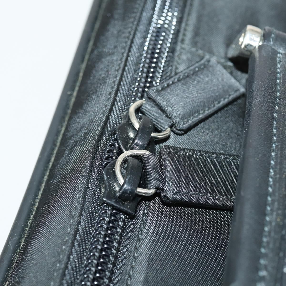 Prada Convertible Front Pocket Briefcase Tessuto With Saffiano Leather Black Nylon Briefcase Bag