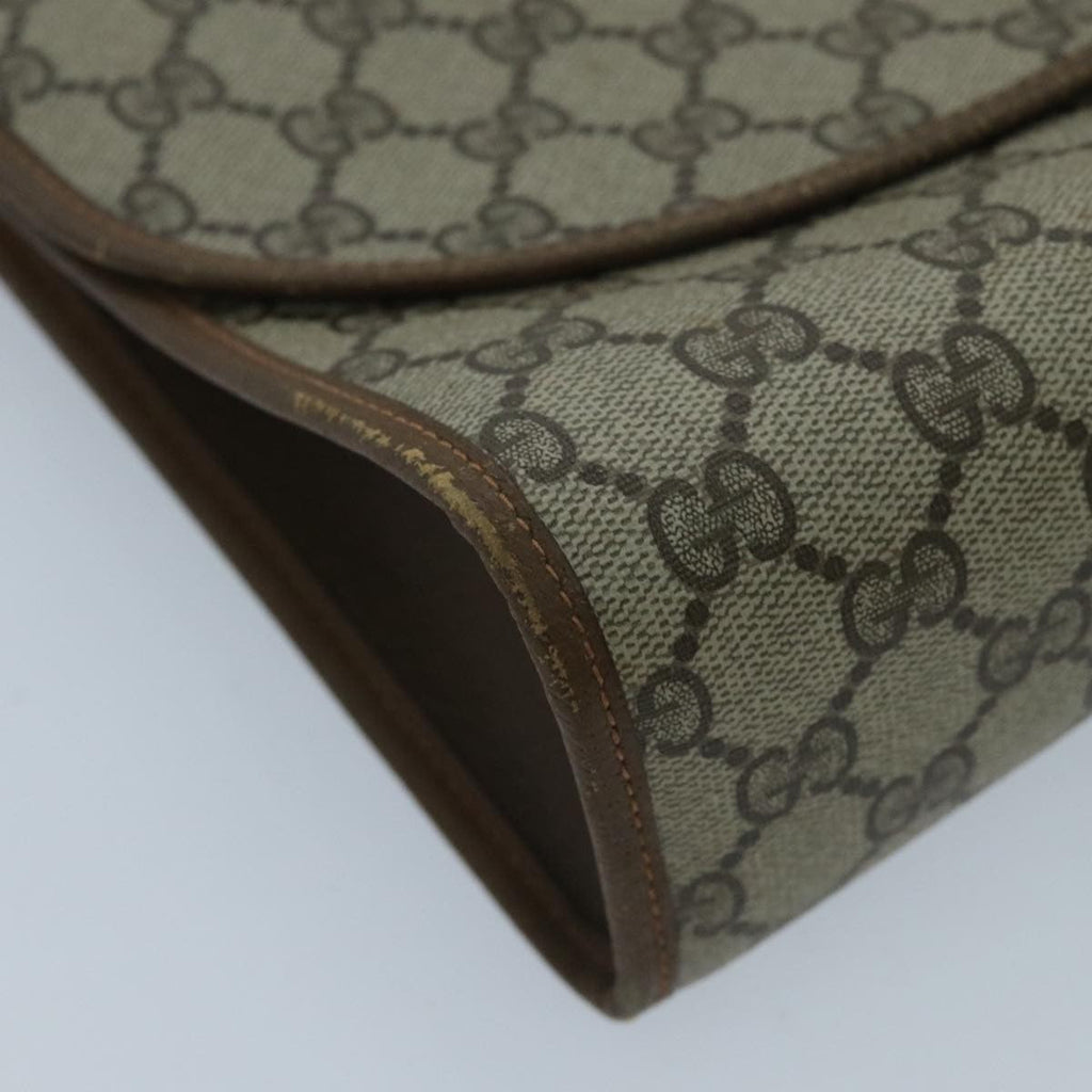 Gucci Sherry Line Pouch Canvas Beige Canvas Clutche & Pouche Bag (Pre-Owned)