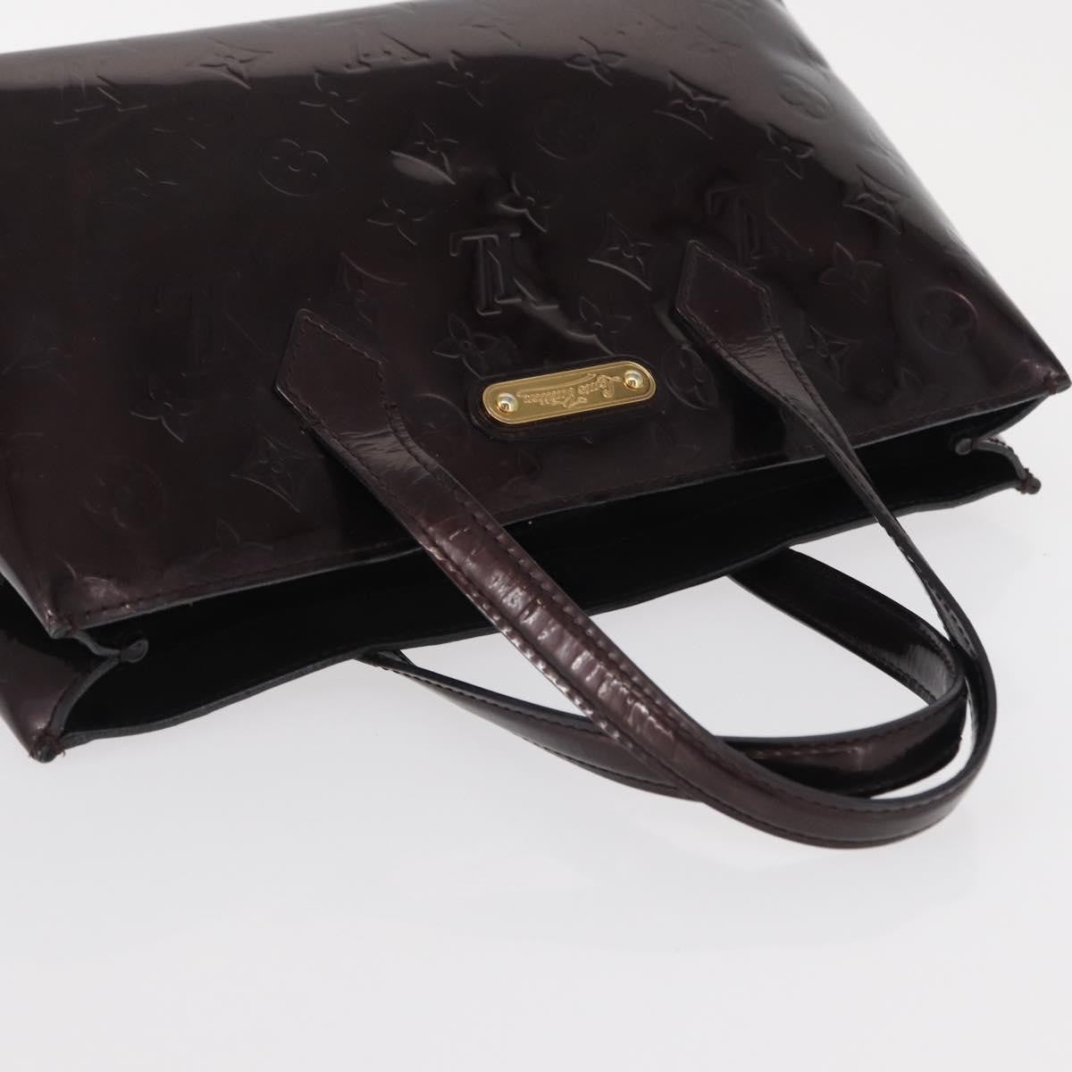 Louis Vuitton Wilshire Handbag Monogram Vernis Burgundy Patent_Leather Tote Bag