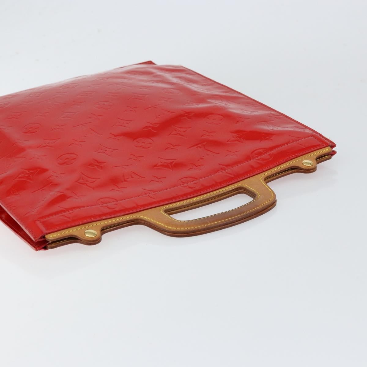 Louis Vuitton Stanton Handbag Monogram Vernis Red Patent_Leather Tote Bag