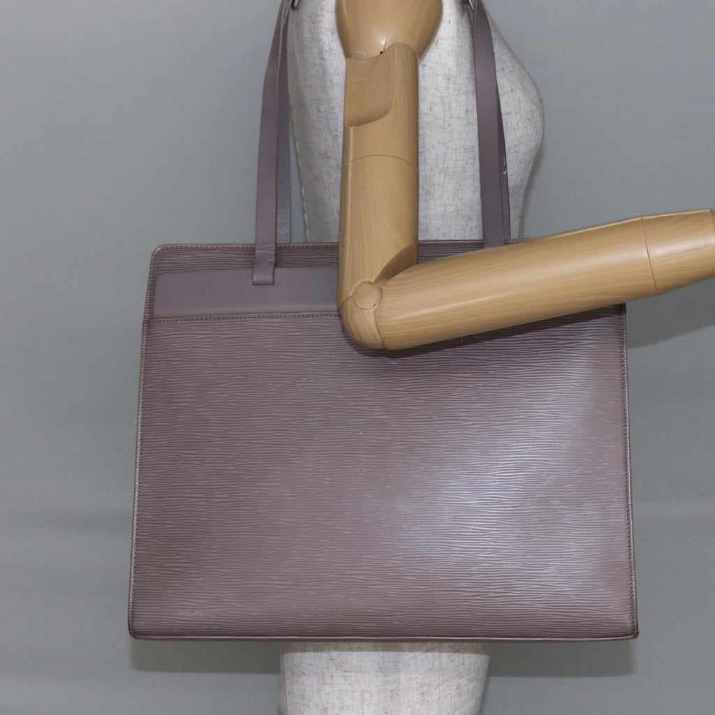Louis Vuitton Croisette Handbag Epi Leather Purple Leather Tote Bag