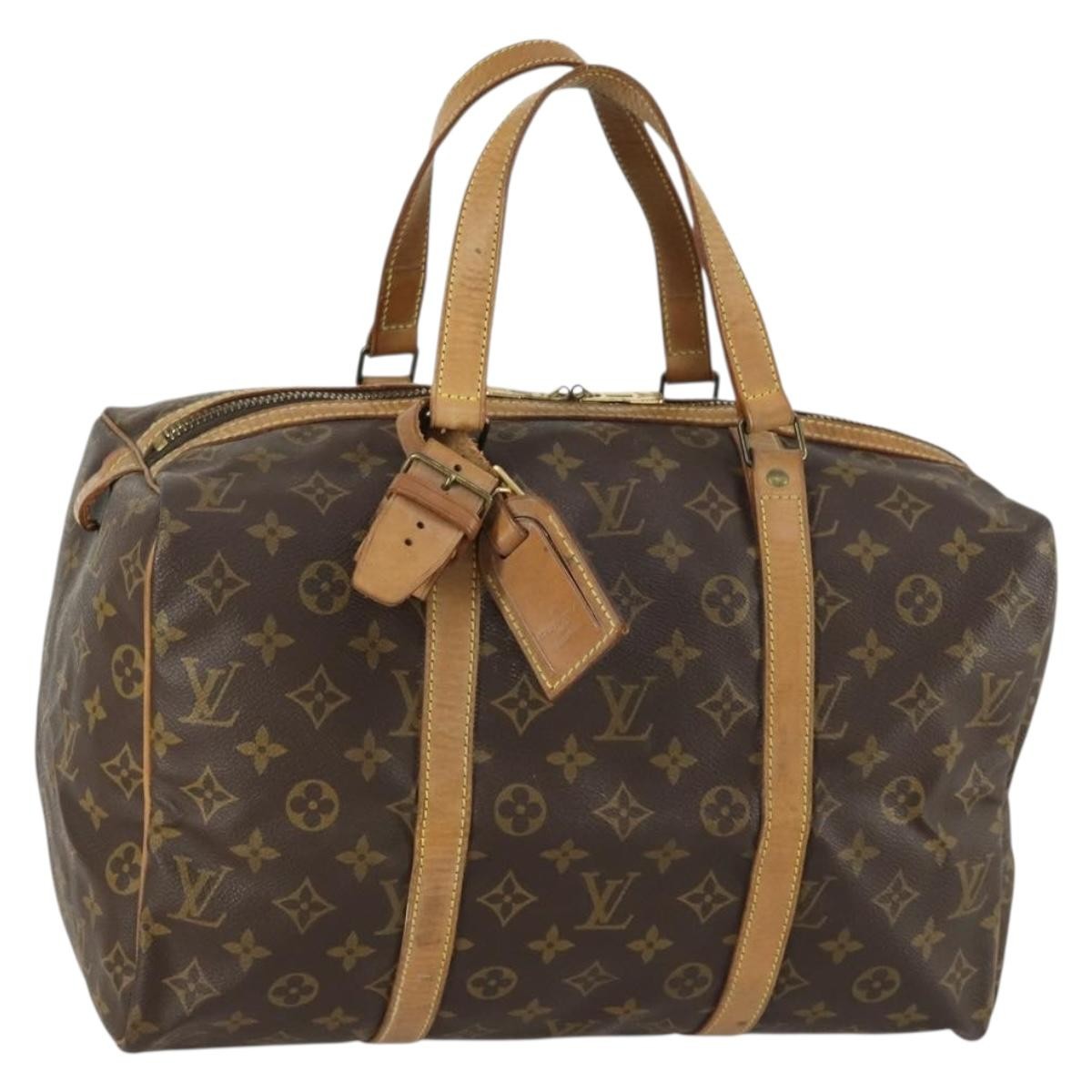 Louis Vuitton Sac Souple Handbag Monogram Canvas Brown Canvas Travel Bag