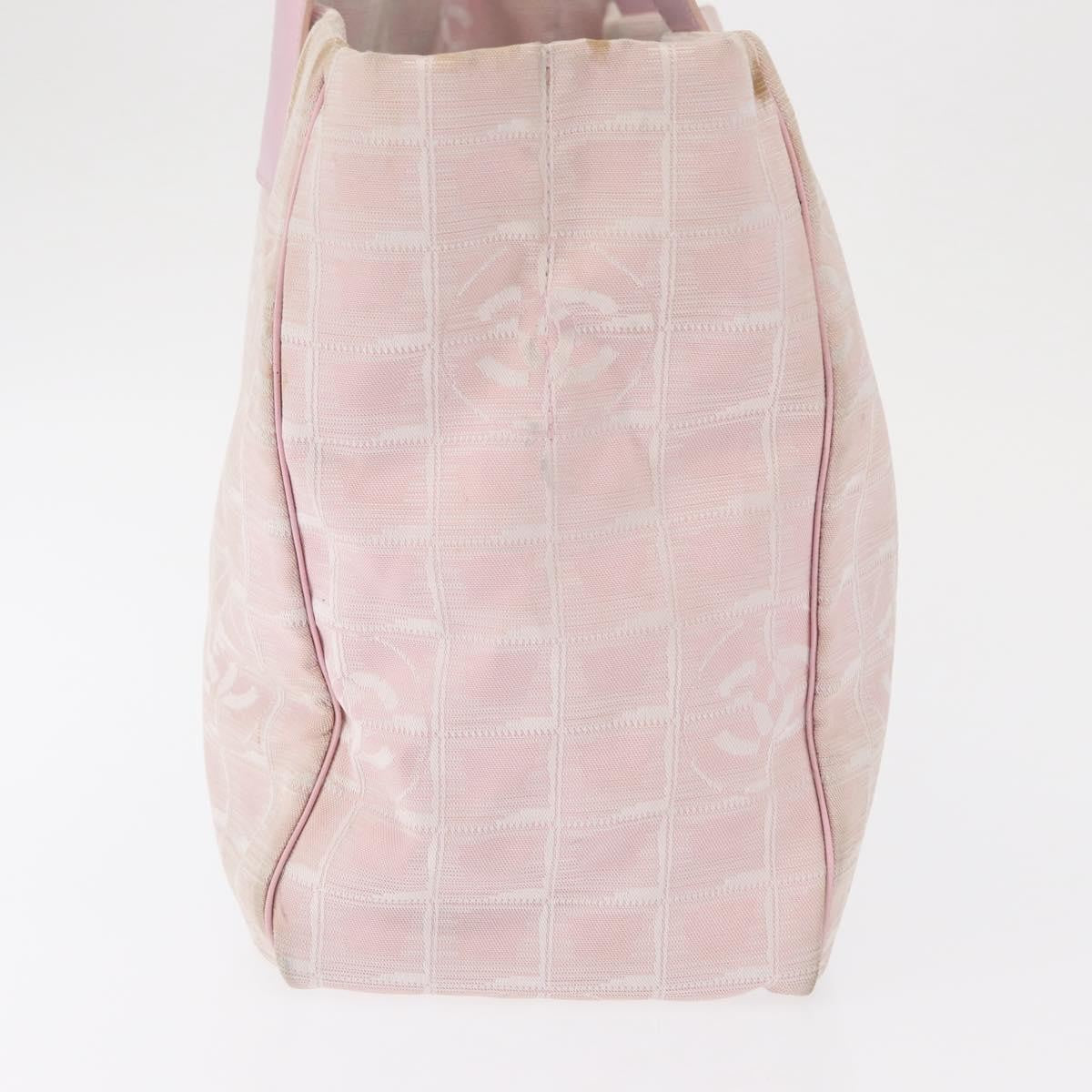 Chanel Travel Line Tote Nylon Pink Nylon Tote Bag Bag