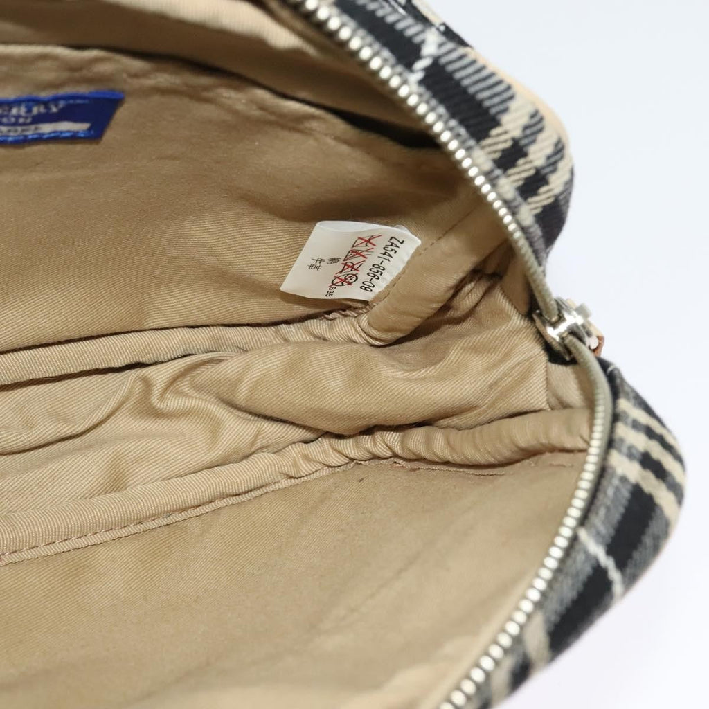 Burberry Waist Bag Vintage Check Canvas Blue Canvas Shoulder Bag