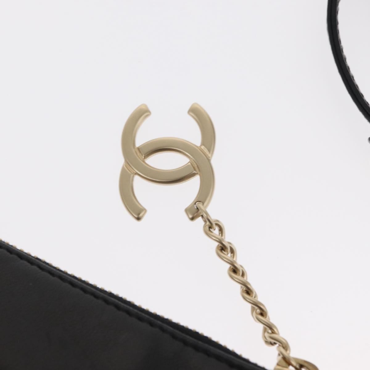 Chanel Camellia Clutch Bag Leather Black Leather Clutche & Pouche Bag