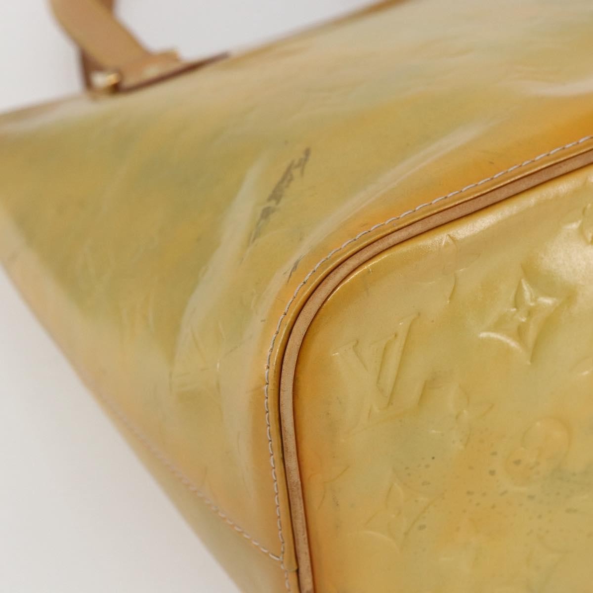 Louis Vuitton Houston Handbag Monogram Vernis Beige Patent_Leather Tote Bag