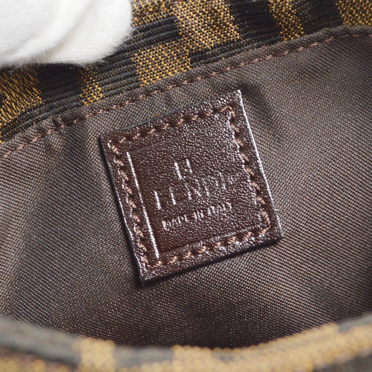 Fendi Vintage Croissant Bag Zucca Canvas Brown Canvas Handbag