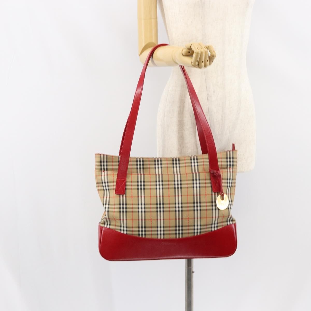 Burberry Nova Check Handbag Nova Check Canvas Beige Canvas Tote Bag