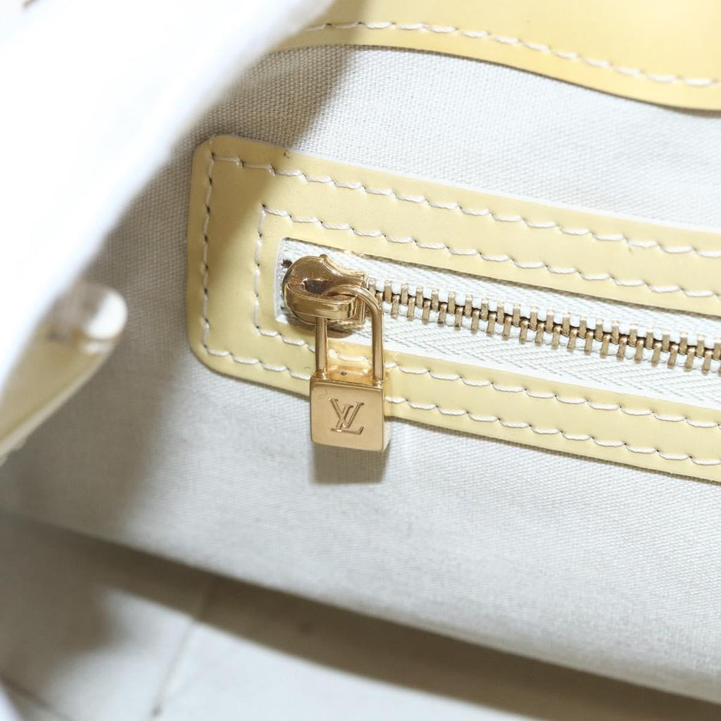 Louis Vuitton Wilshire Handbag Monogram Vernis Beige Patent_Leather Handbag