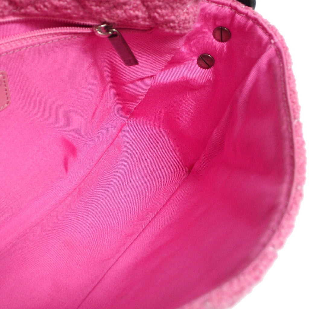 Chanel Easy Reissue Messenger Flap Bag Quilted Tweed Pink Tweed Shoulder Bag Bag