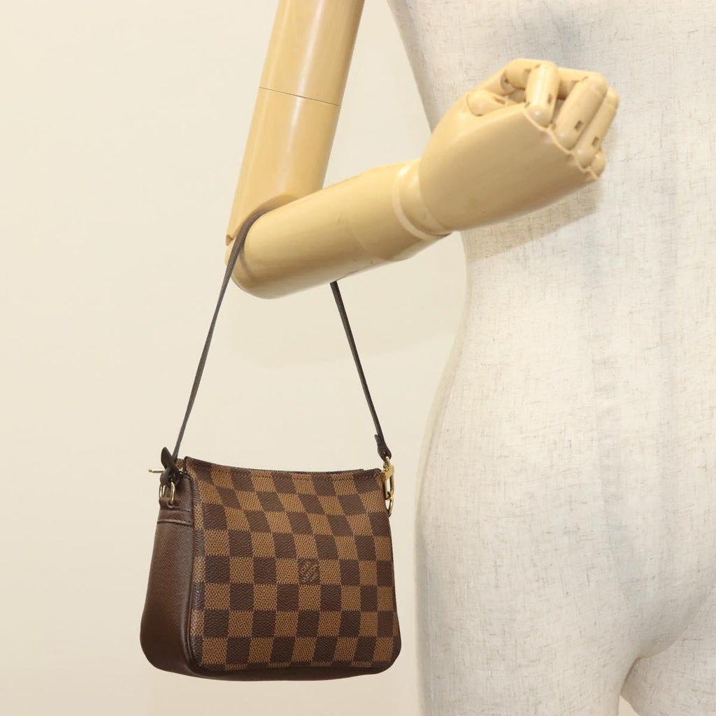 Louis Vuitton Trousse Make Up Bag Damier Canvas Brown Canvas Shoulder Bag