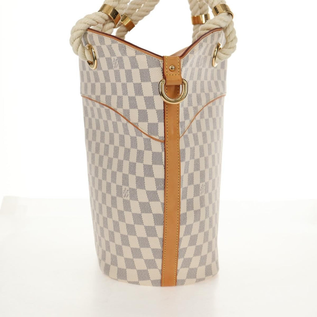 Louis Vuitton Pampelonne Handbag Damier White Canvas Tote Bag