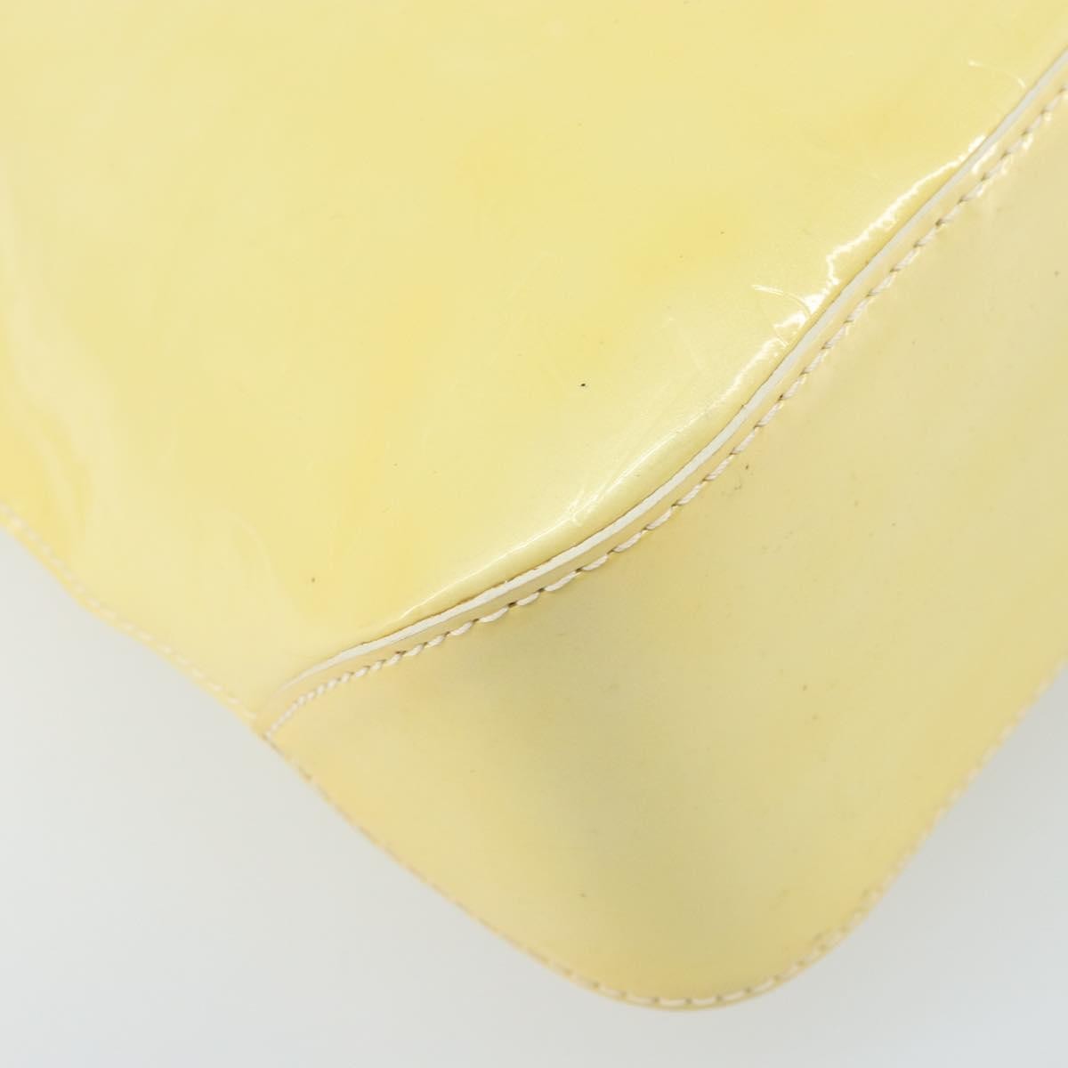 Louis Vuitton Brentwood Handbag Monogram Vernis Yellow Patent_Leather Tote Bag